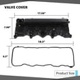 thumbnail image 4 of CROSSDESIGN Engine Valve Cover w/ Gasket Fit for Honda Civic 2006-2015/HR-V 2016-2019, 4 of 12