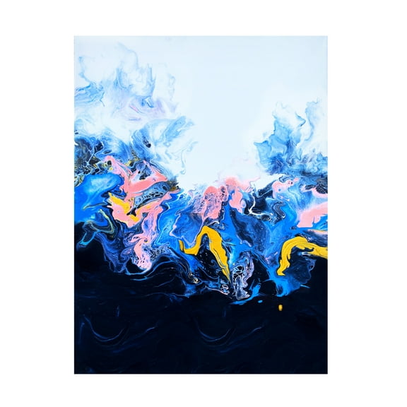 Trademark Fine Art Alyson Storms Deep Blue Rainbow Canvas Wall Art