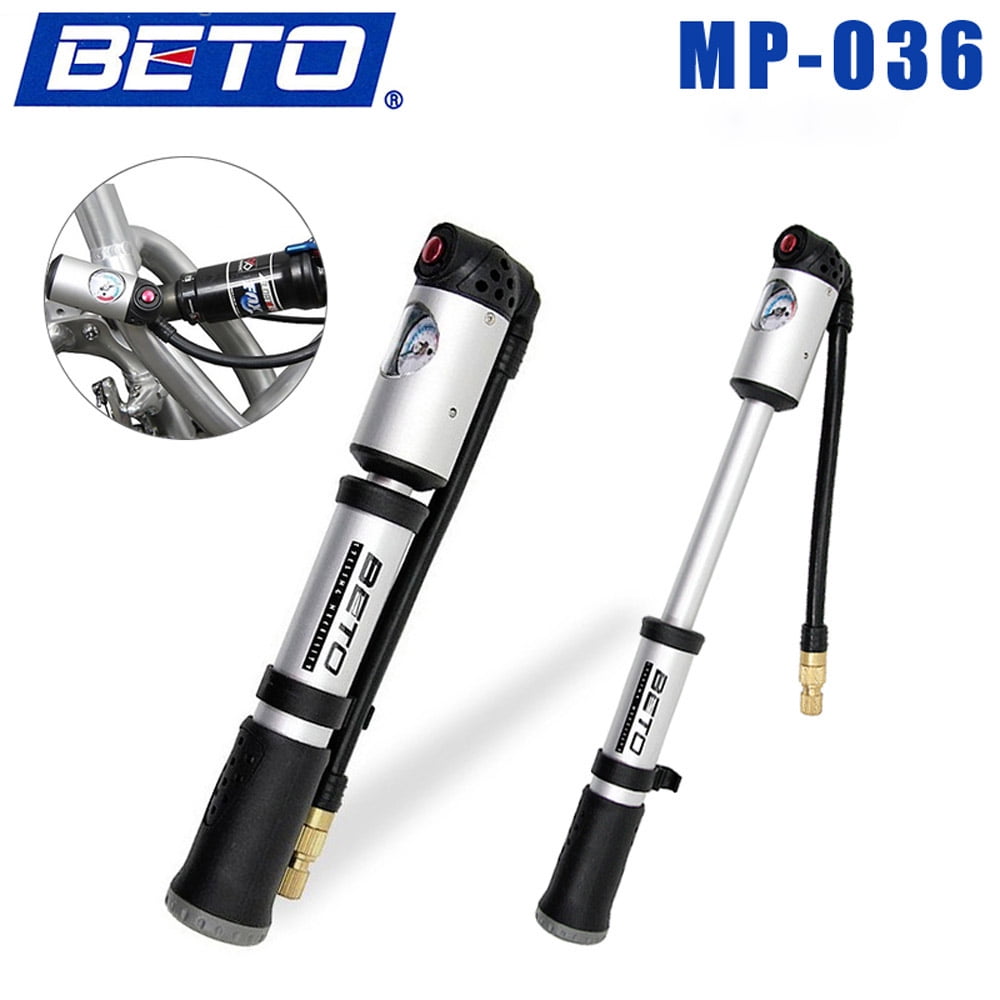 Cycling Bicycle Bike Shock Absorber Suspension Pump Tire Inflator Air Pump with Pressure Gauge