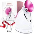 thumbnail image 1 of 26-27 EZBASICS Face Steamer Professional, Nano Ionic Facial Steamer for Pores with Warm Mist Humidifier Atomizer and Sauna Inhaler Spa, Aromatherapy D, 1 of 1