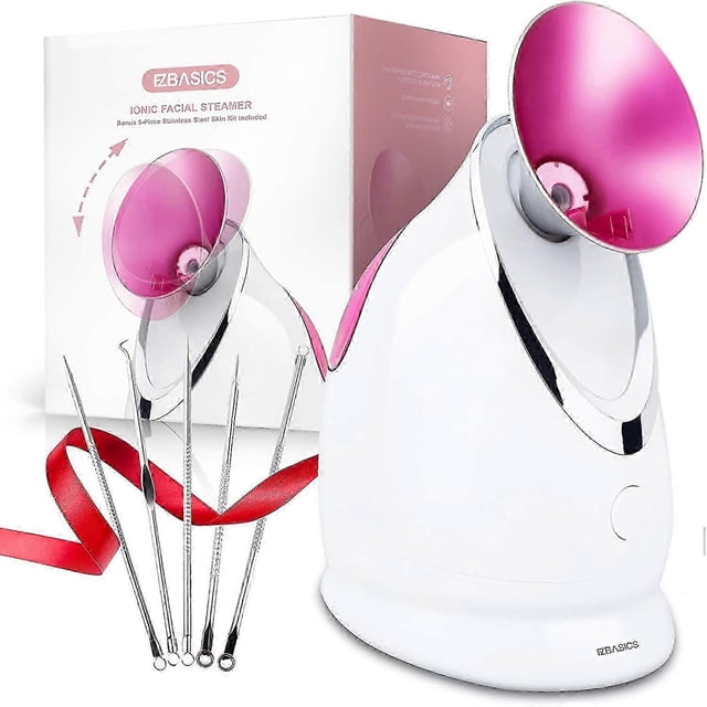 26-27 EZBASICS Face Steamer Professional, Nano Ionic Facial Steamer for Pores with Warm Mist Humidifier Atomizer and Sauna Inhaler Spa, Aromatherapy D
