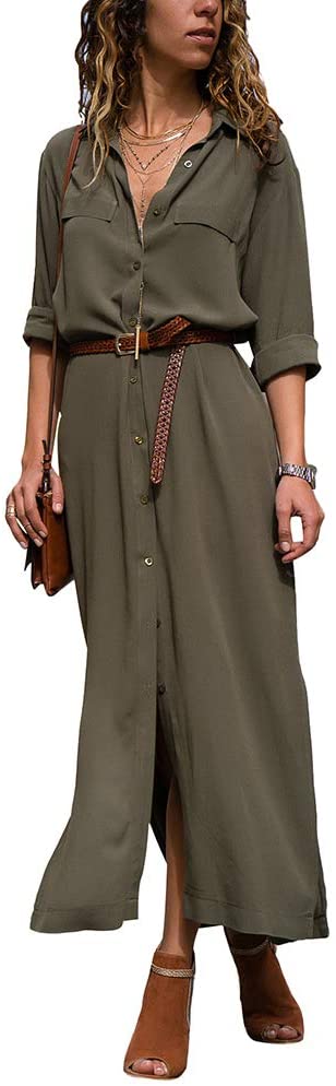 shirtwaist maxi dress
