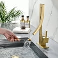 thumbnail image 2 of Creative Single Handle Deck Mounted Bathroom Brass Vessel Sink Faucet, 2 of 5