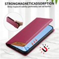 thumbnail image 3 of Funda Tipo Cartera de Cuero Sintético para Samsung Galaxy A23 Bloqueo RFID, con Ranuras para Tarjetas y Bolsillo para Efectivo, Cierre Magnético Fuerte Rojo, 3 of 6