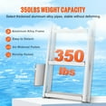 thumbnail image 3 of VEVOR Dock Ladder, Removable 4 Steps, 350 lbs Load Capacity, Aluminum Alloy Pontoon Boat Ladder with 4'' Wide Step & Nonslip Mat, Easy to Install for Ship/Lake/Pool/Marine Boarding, 3 of 9