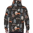 thumbnail image 7 of Pofeuu Fox In The Forest Print Mens Casual Hooded Collar Drawstring Hoodies Pullover Sweatshirts Casual Long Sleeve Shirts-X-Large, 7 of 7