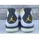 thumbnail image 4 of N I-K-E A i r-Jor-dan 4 Retro Vivid Sulfur White Sneakers AQ9129-101 Women's Size 8, 4 of 6