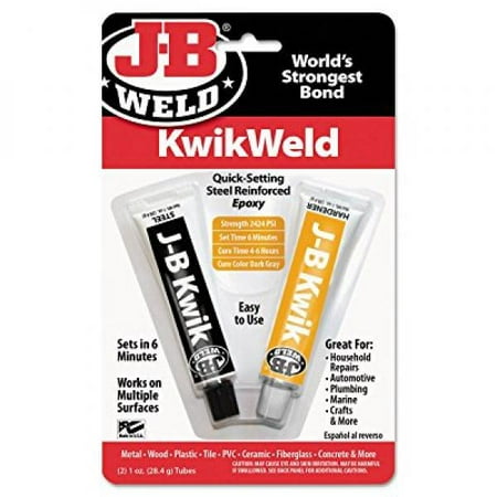J-B Weld 8276 KwikWeld Quick Setting Steel Reinforced Epoxy - 2