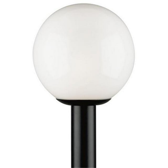 Polycarbonate One Light Post Top Outdoor Lantern, Black