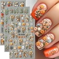 thumbnail image 2 of 5D Daisy Embossed Nail Stickers Spring Fresh Floral Designs Acrylic Five-Petal Flower Self-Adhesive Nail Art Decals Decorations, 2 of 9