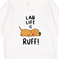 thumbnail image 3 of Inktastic Lab Life is Ruff Yellow Lab Toddler Sweatshirt, 3 of 4