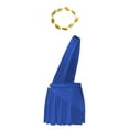 thumbnail image 6 of Sxiwei Mens Ancient Greek Roman Toga Costume One Shoulder Strap Suspender Ruffle Skirt with Headwear Blue M, 6 of 7