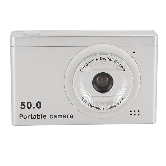 Suodoka Digital Camera 40MP 1080P 2.4 Inch Screen 8x Digital Zoom Front Rear Dual Lens Compact Camera for Students Selfie Travel Silver