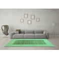 thumbnail image 3 of Ahgly Company Indoor Rectangle Abstract Turquoise Blue Modern Area Rugs, 7' x 10', 3 of 4