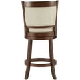 thumbnail image 5 of Weston Home Cherry Finished Padded Swivel Counter Height Stool, Beige Linen, 5 of 5