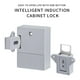 thumbnail image 5 of Cerradura invisible de inducción magnética duradera sin perforaciones para gabinetes de oficina y hogar. Puerta simple gris, 5 of 9