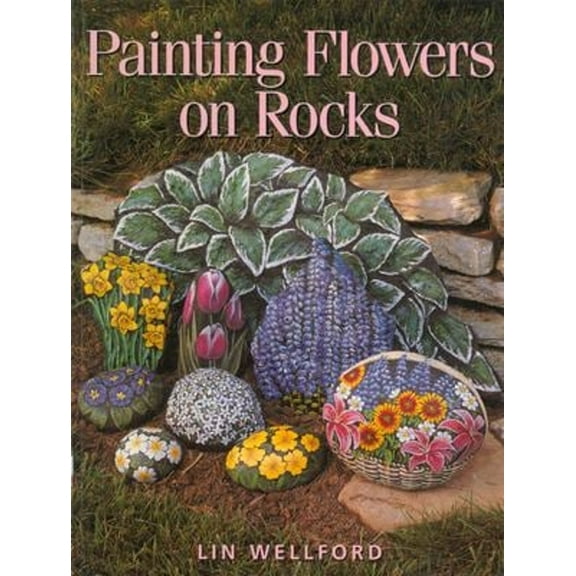 Pre-Owned Painting Flowers on Rocks