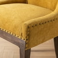 thumbnail image 6 of Bellemave Velvet Dining Room Chairs Set of 2, Upholstered Tufted Dining Chair with Solid Wood Legs for Kitchen (2-Pcs Set, Golden Yellow), 6 of 9