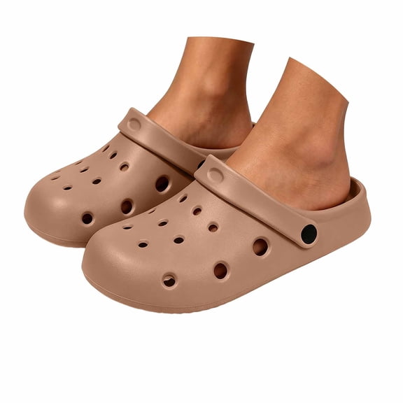 MDUKONU Unisex-Adult Classic Clog, Clogs for Women and Men Size: 39 Coffee