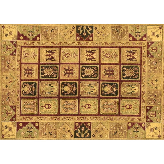 Ahgly Company Indoor Rectangle Abstract Brown Modern Area Rugs, 8' x 12'