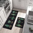 thumbnail image 2 of Cactus Kitchen Rug Set,Summer Farmhouse Decorations Black Pattern Runner Rugs with Rubber Backing,Throw Rugs Washable for Kitchen Sink,Standing Desk,Cute Kitchen Rugs, 2 of 6
