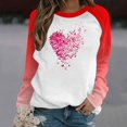 thumbnail image 2 of Happy Valentine's Day Sweatshirt for Women Casual Drop Shoulder Drop Shoulder Long Sleeve Pullover Tops Cute Heart Graphic Crewneck Shirts(Red,XXL), 2 of 5