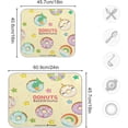 thumbnail image 3 of SKYSONIC Absorbent Dish Drying Mat Donuts Stars Kitchen Counter Mat Protector,Reversible,Extra Large 24 x 18 Inches, 3 of 7
