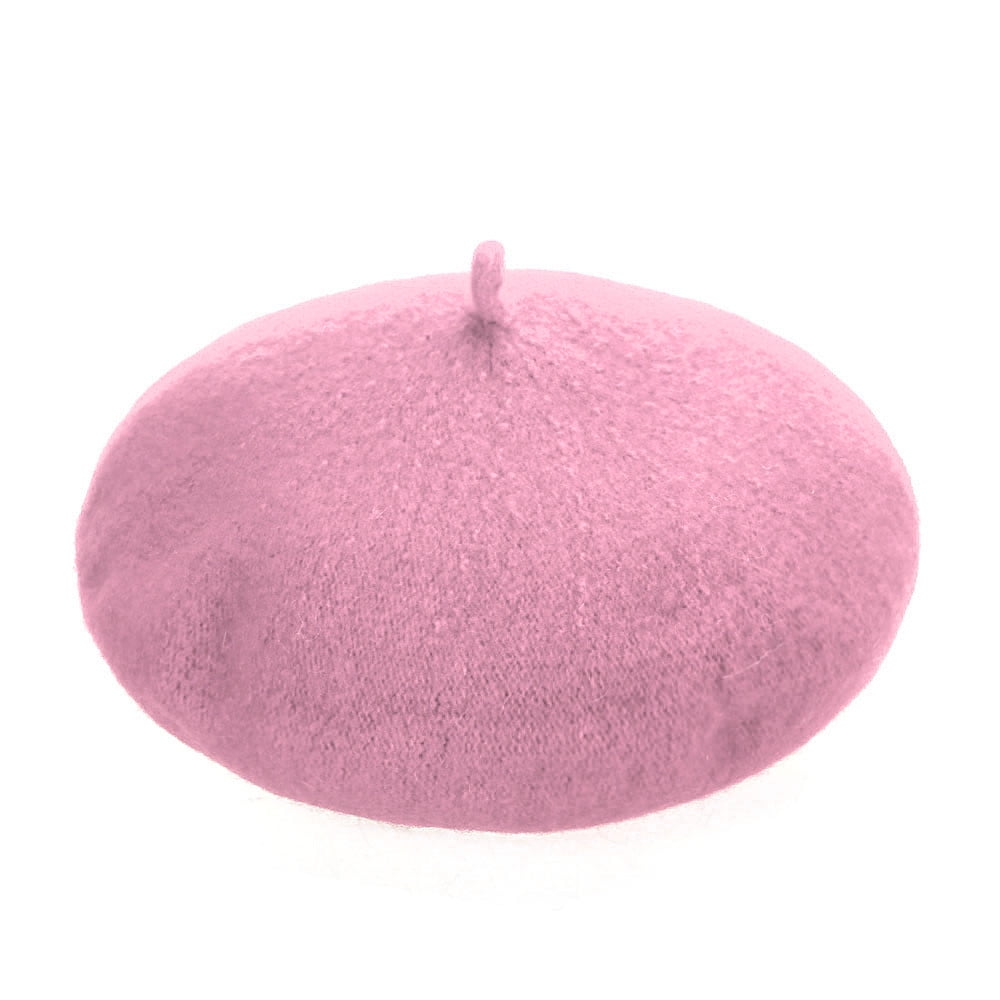 Pink Beret Hats for Kids,Quaanti Beret Hat Beanie Cap Artist Wool Bailey Hat Dome Beret for Children Kids Girls 