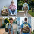 thumbnail image 2 of HELLHERO Alpaca Print School Backpack Set with Lunch Bag Pencil Case Water Bottle Cover, Daisy Print School Bag Rucksack Lightweight Gifts for Kids, 2 of 6