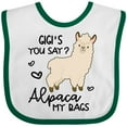 thumbnail image 3 of Inktastic Gigi's You Say Alpaca My Bags Boys or Girls Baby Bib, 3 of 4