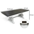 thumbnail image 4 of Orso Dining Table, White and Brown 78-96 Inch Extendable Mahogany Wood, 4 of 6