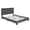 Dark Grey, variant on Furinno LAVAL Twin Upholstered Bed Frame with Double-Row Nailhead Headboard and 12-Piece Wooden Slat Support, Light Grey