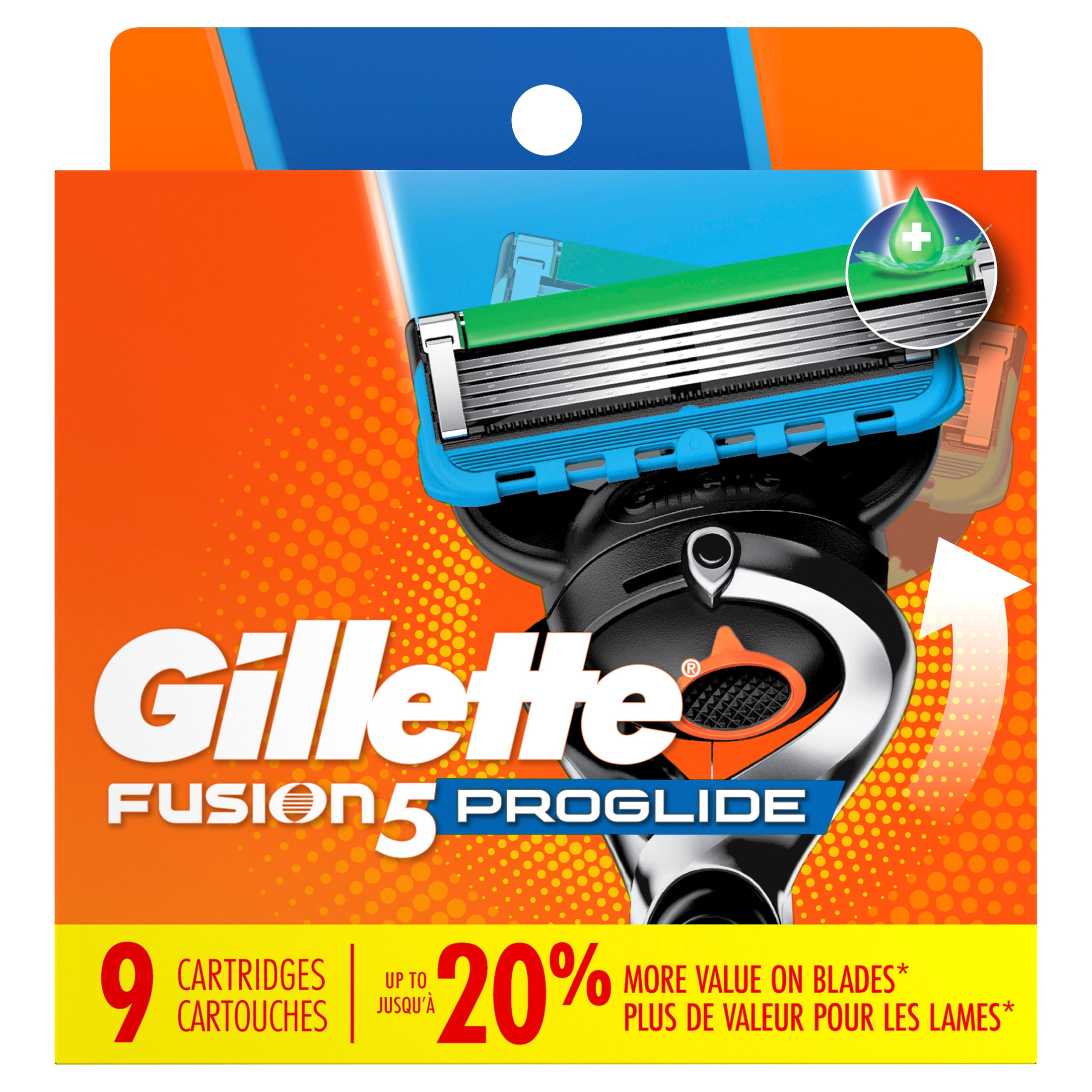 Gillette Fusion5 ProGlide Razor Blades for Men, 5-Blade Razor Refills, 9 Count