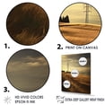 thumbnail image 3 of Designart "Sunset Power Lines in Minimalist Scene" Power Lines Floater Framed Wall Art Living Room, 3 of 5