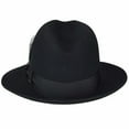 thumbnail image 3 of Bailey 100% Wool Flet Gangster Vintage Fedora Trilby Hat - Made in USA - Black, 3 of 8