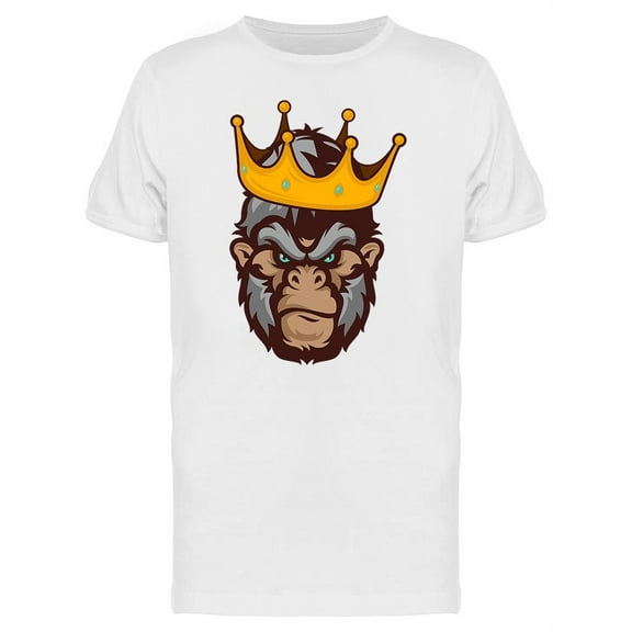 King Gorilla Head T-Shirt Men -Image by Shutterstock, Male Small
