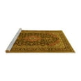 thumbnail image 2 of Ahgly Company Machine Washable Indoor Rectangle Medallion Yellow Traditional Area Rugs, 2' x 3', 2 of 4