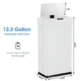 thumbnail image 2 of Pirecart 13.2 Gallon Automatic Trash Can Kitchen Office Touchless Motion Sensor Trash Can Stainless Steel, White, 2 of 10