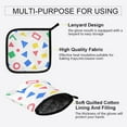 thumbnail image 3 of Yayeee Oven Mitts and Pot Holder Set of 2 Heat Resistant Kitchen Gloves Baking Hot Pad, Blue Retro Triangles, 3 of 5