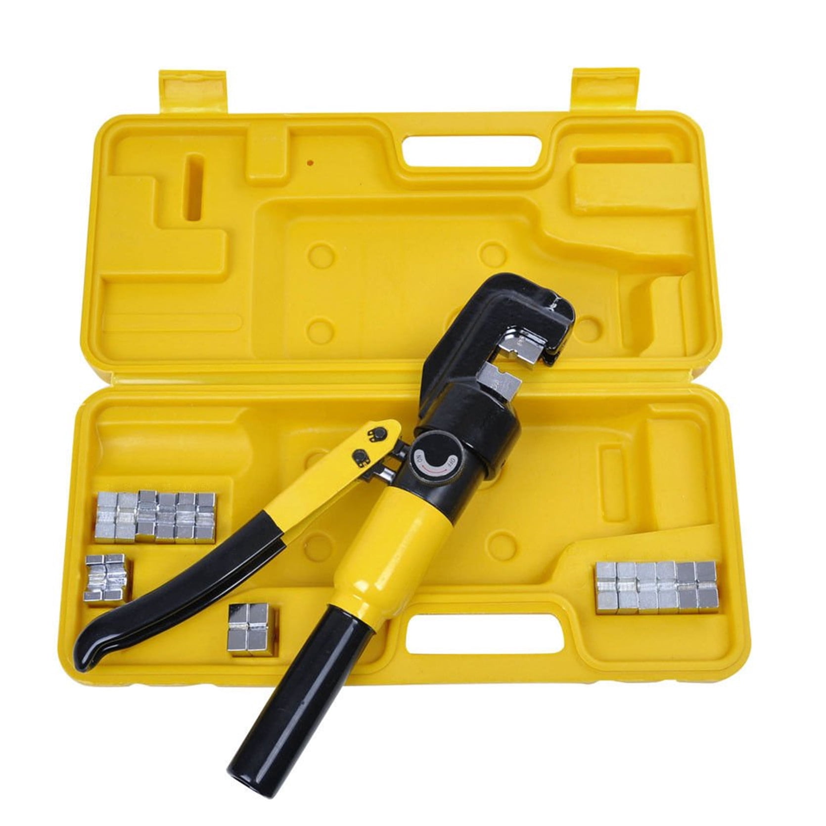 findmall Hydraulic Crimper Crimping Tool/w 9 Dies Wire Battery Cable Lug Terminal 6 Ton