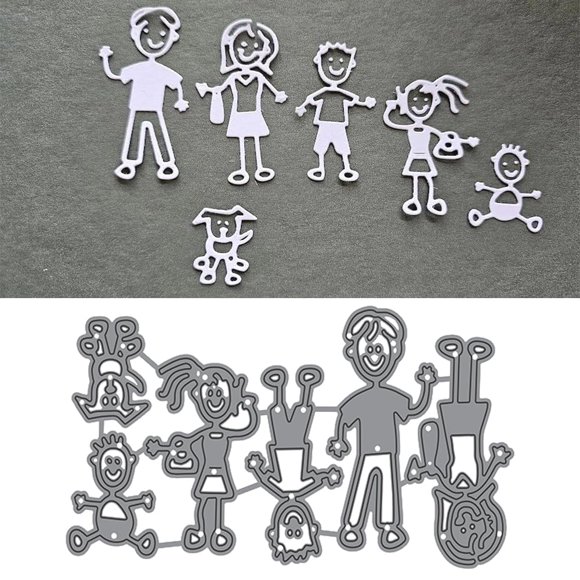 Troqueles metálicos de corte Familiares Anxendong 11,5 x 6,1 cm