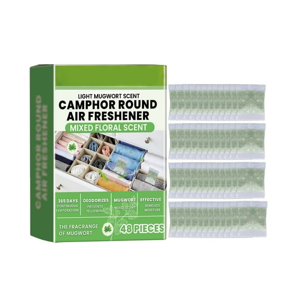 Yooshoverk Mugwort Air Freshener, 48PC Floral Scent Tablets, Environment Enhancer, Home and Office Ambiance