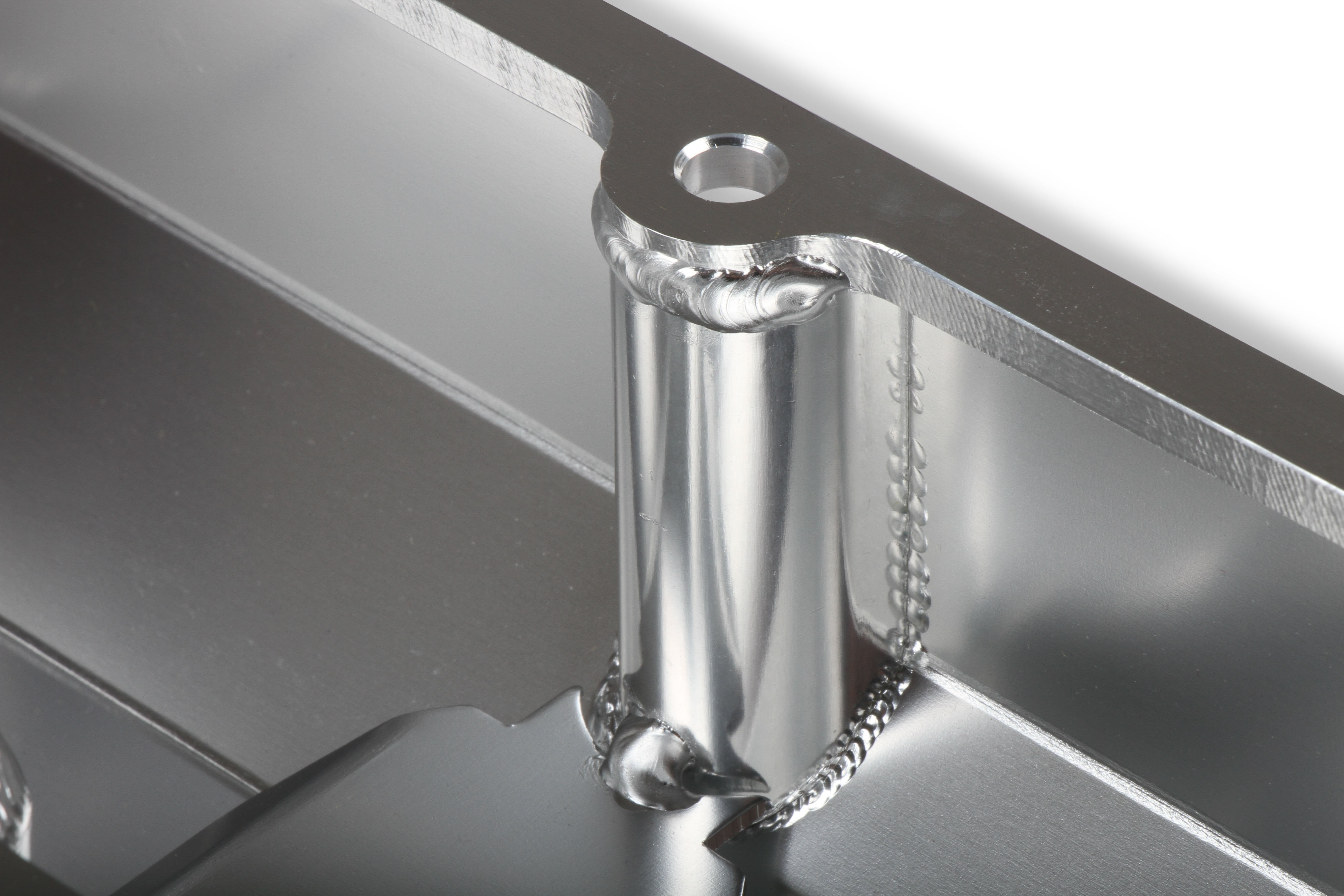 Holley 241-287 Holley GM Licensed Track Series Valve Cover; Fabricated Aluminum Valve Cover: Flat Top; Pair; Silver;