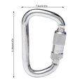 thumbnail image 3 of Climbing Carabiner Professional Simple Load-bearing Safety Lock Firm Automatic Safe Lock Quickdraw Tool Rope Clip for Protection Silver, 3 of 9