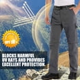 thumbnail image 5 of liyiyiyia Mens Convertible Hiking Cargo Pants Outdoor Quick Dry Zip Off Safari Trousers Fishing Pant W/Multi Pockets, 5 of 11