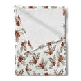 thumbnail image 2 of Christmas Soft Flannel Fleece Blanket, Winter Season Harvest Holly Berries Vintage Floral Composition Ornate Leaves, Cozy Plush for Indoor and Outdoor Use, 70" x 90", Scarlet Brown, by Ambesonne, 2 of 5