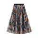 thumbnail image 2 of TRKIYQC Falda Midi de Tul para Mujer, Falda Plisada Reversible con Estampado Tie-dye de Cintura Alta Elástica TRKIYQC moda, 2 of 9