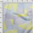 thumbnail image 2 of oneOone Cotton Cambric Pale Yellow Fabric Geometric Sewing Material Print Fabric By The Yard 42 Inch Wide, 2 of 4