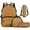 Brown Capybara, variant on Boys17 Inch School Backpack 4 in 1 American Flag Baseball Print Bookbag with Lunch Box, Water Bottle Holder and Pencil Case for Kids Aged 7-13 National Pride Theme