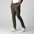 thumbnail image 1 of Casual Dress Pants for Business Everyday Wear with Front Flat Design and Belt Loop StructureSolid Color Trousers for Men, 1 of 4